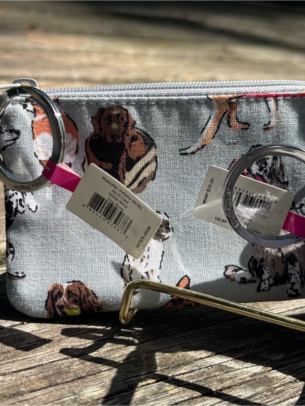 Vera Bradley Zip ID Case in the popular "Dog Show" NWT - Picture 7 of 9